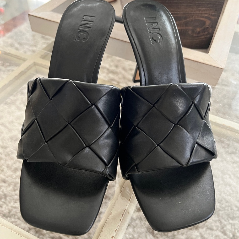 INC International Concepts® blends woven dimension with chic stiletto heels